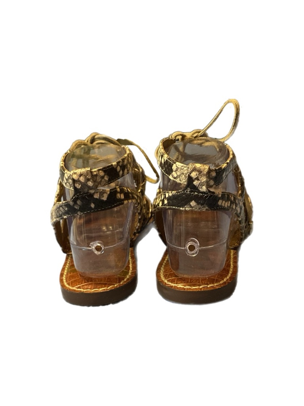 Sam Edelman "Gemma" sz 8M Lace-up Snake Print Gladiator Sandals Summer - Picture 8 of 14